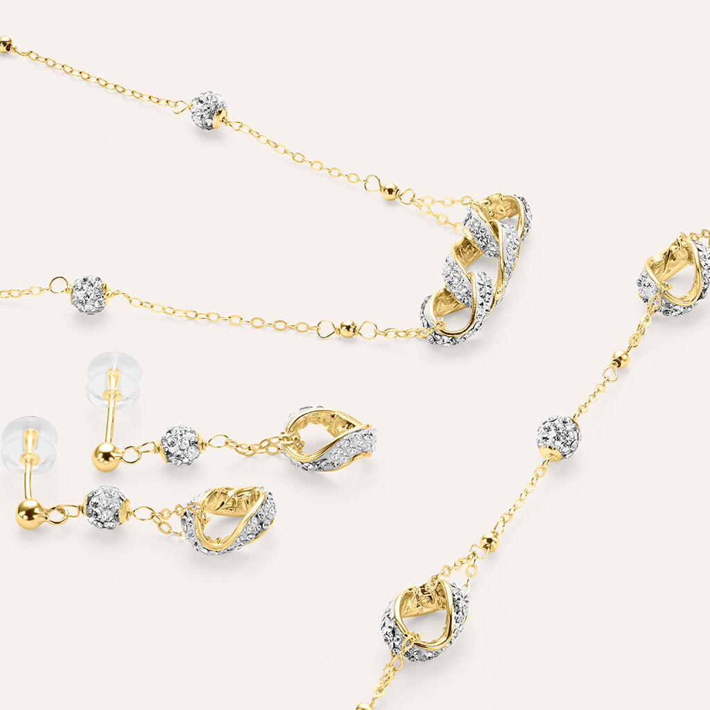 Collana Christelle Oro Giallo Cristallo - Collane Donna | Stroili