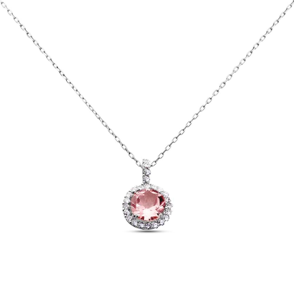 Collana Punto Luce Amélie Oro Bianco Topazio Cubic Zirconia