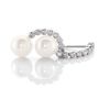 Orecchini Pendenti Tennis Silver Pearls Argento Rodiato Cubic Zirconia Perla sintentica
