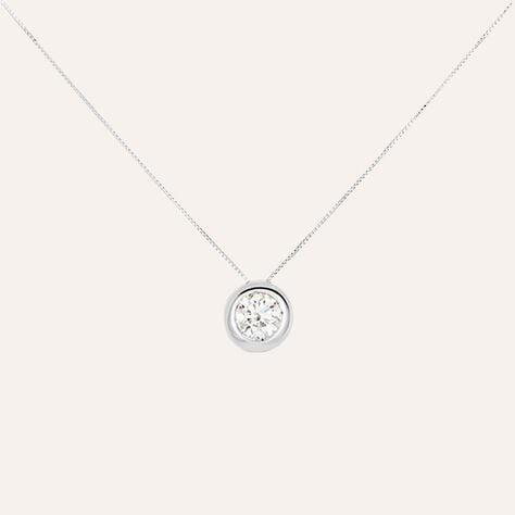 Collana Punto Luce Diamade Oro Bianco Diamante Lab-Grown - Collane Punto Luce Donna | Stroili