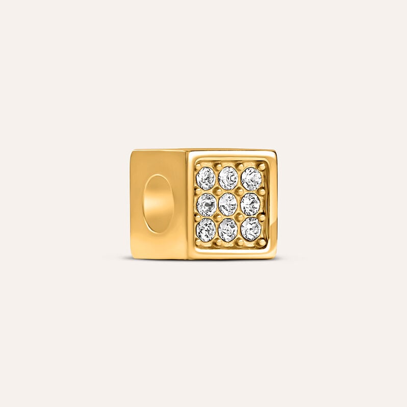 Bead Essential Code Acciaio Dorato Cristallo - Beads Unisex | Stroili