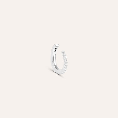 Ear Cuff Bon Ton Oro Bianco Cubic Zirconia - Ear Cuff Donna | Stroili