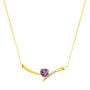 Collana Amélie Oro Giallo Ametista Cubic Zirconia
