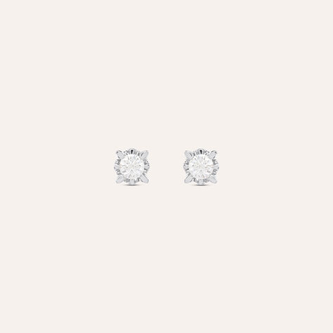Orecchini Lobo Punto Luce Diamazing Oro Bianco Diamante - Orecchini a Lobo Donna | Stroili