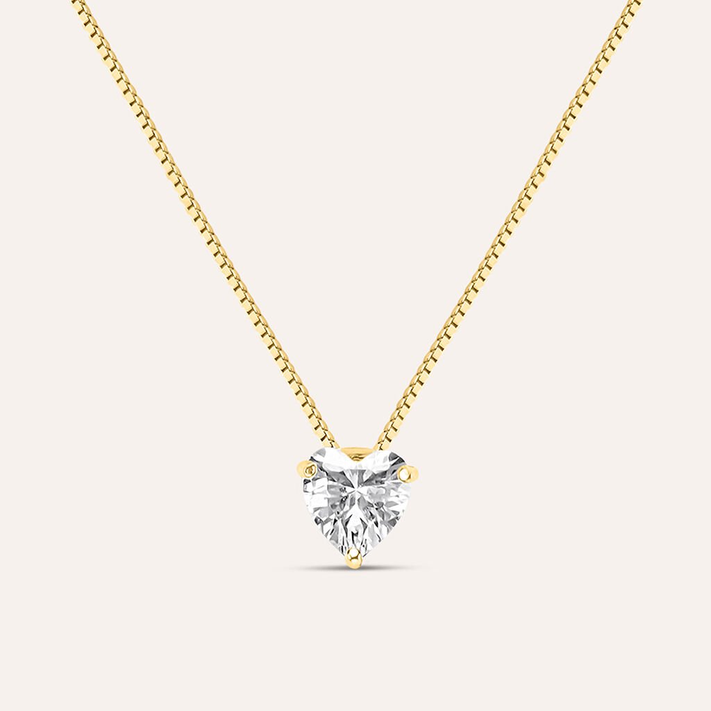 Collana Punto Luce Claire Oro Giallo Cubic Zirconia