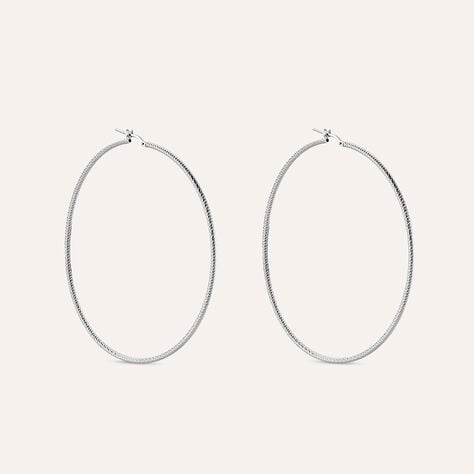 Orecchini A Cerchio Silver Collection Argento Rodiato - Orecchini a Cerchio Donna | Stroili