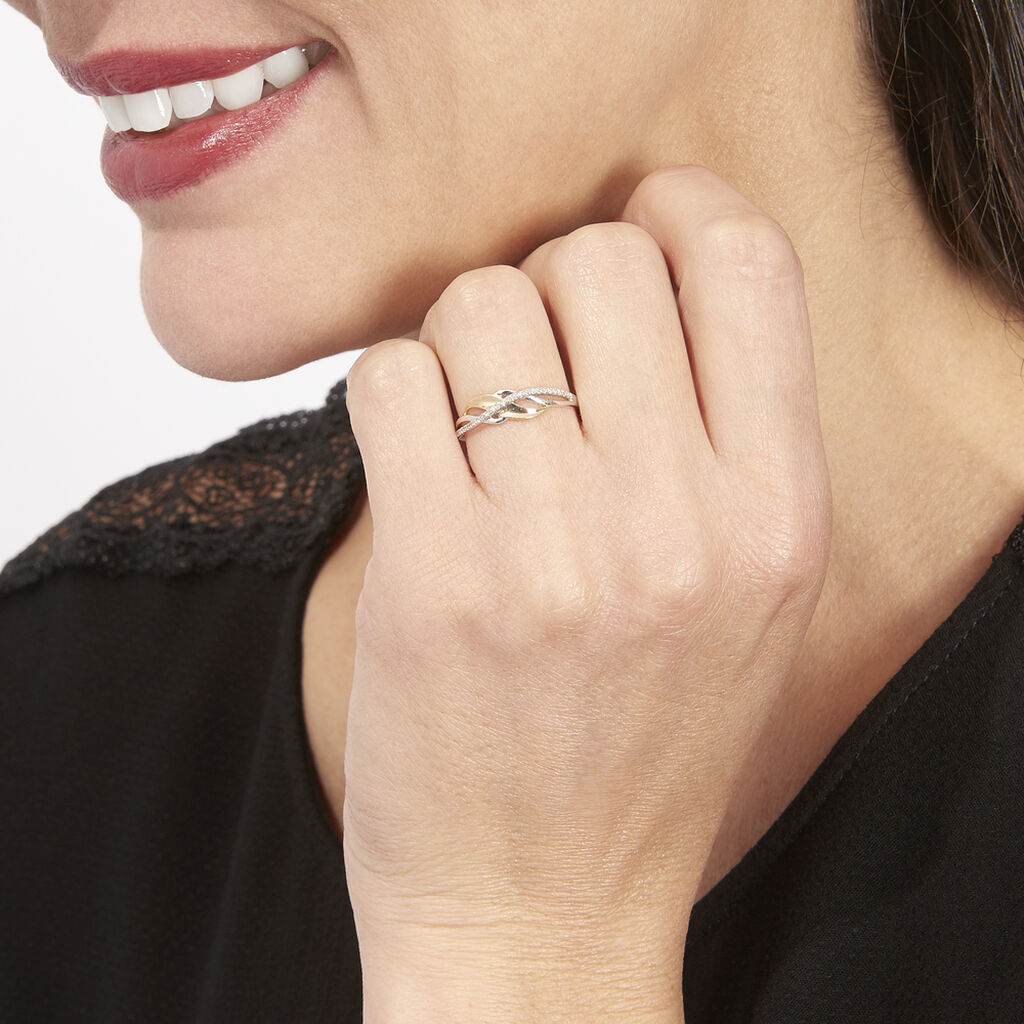 Anello Fascia Sophia Oro Bicolore Diamante - Anelli con Pietre Donna | Stroili