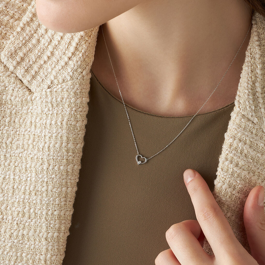 Collana Sophia Oro Bianco Diamante - Collane Donna | Stroili