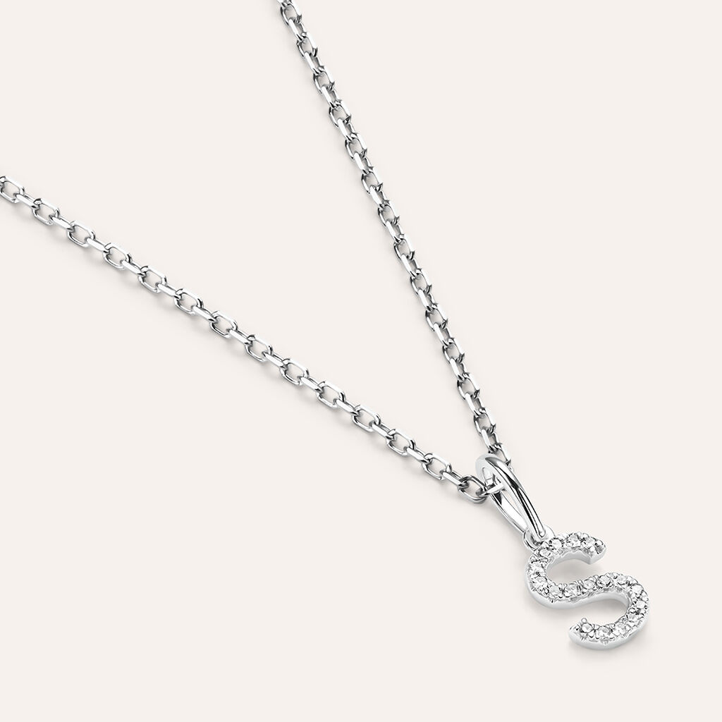 Pendente Sophia Oro Bianco Diamante - Ciondoli Donna | Stroili