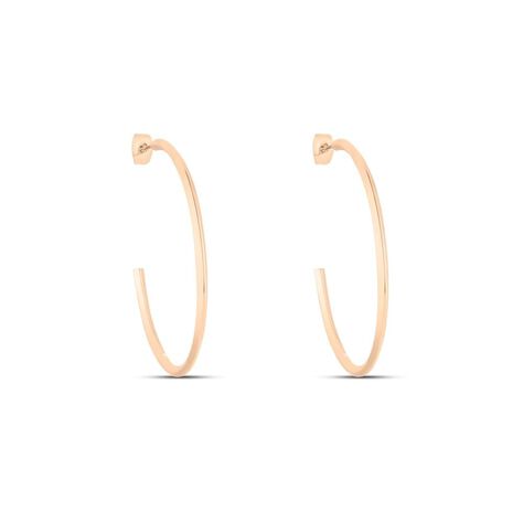 Orecchini A Cerchio Lady Code Acciaio Rosa - Orecchini a Cerchio Donna | Stroili
