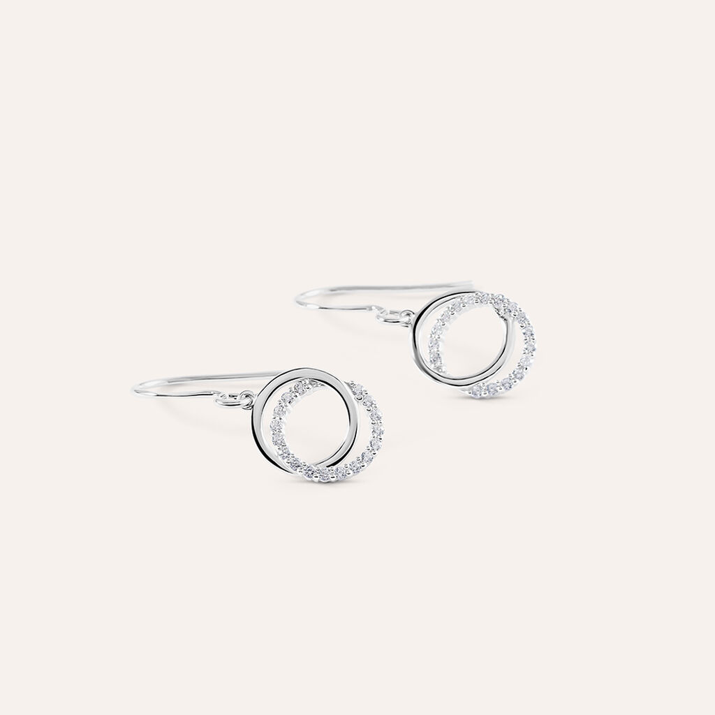 Orecchini Pendenti Silver Shine Argento Rodiato Cubic Zirconia