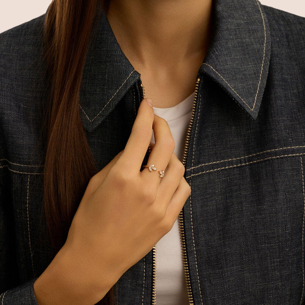 Anello Fantasia Claire Oro Giallo Cubic Zirconia