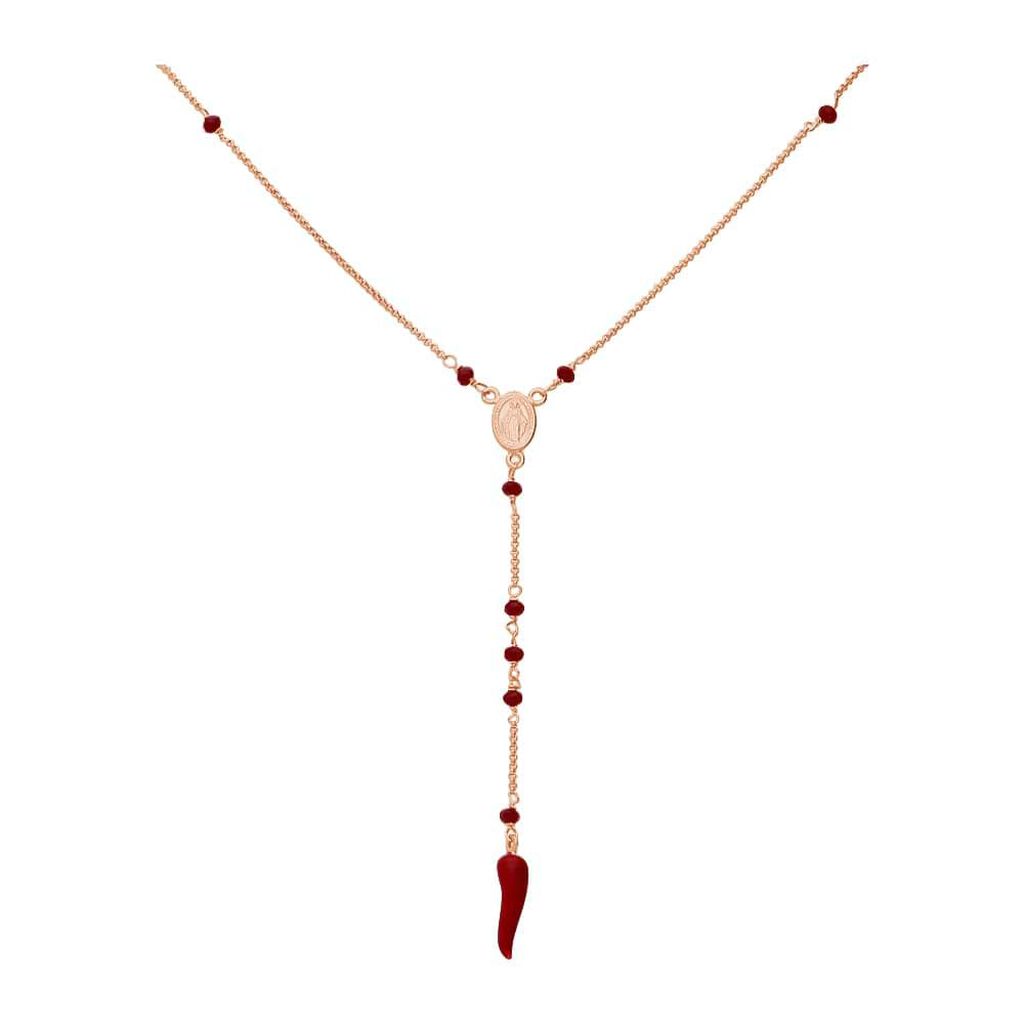 Collana Rosario Silver Soul Argento Rosa Cristallo - Collane Rosario Donna | Stroili