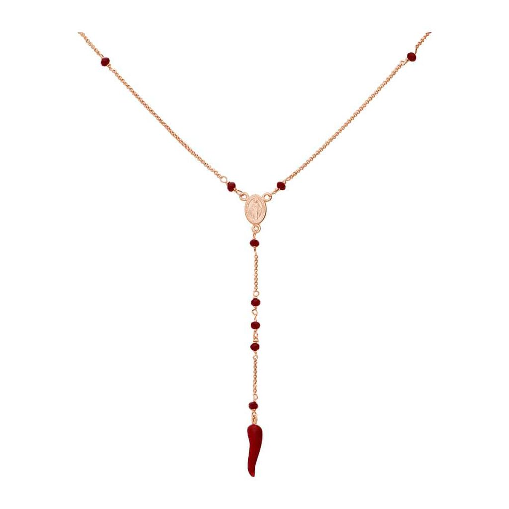 Collana Rosario Silver Soul Argento Rosa Cristallo - Collane Rosario Donna | Stroili