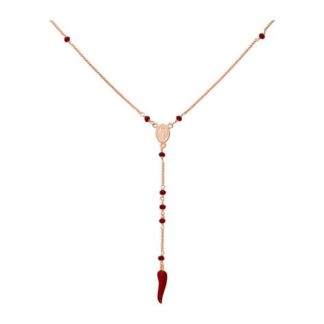 Collana Rosario Silver Soul Argento Rosa Cristallo - Collane Rosario Donna | Stroili