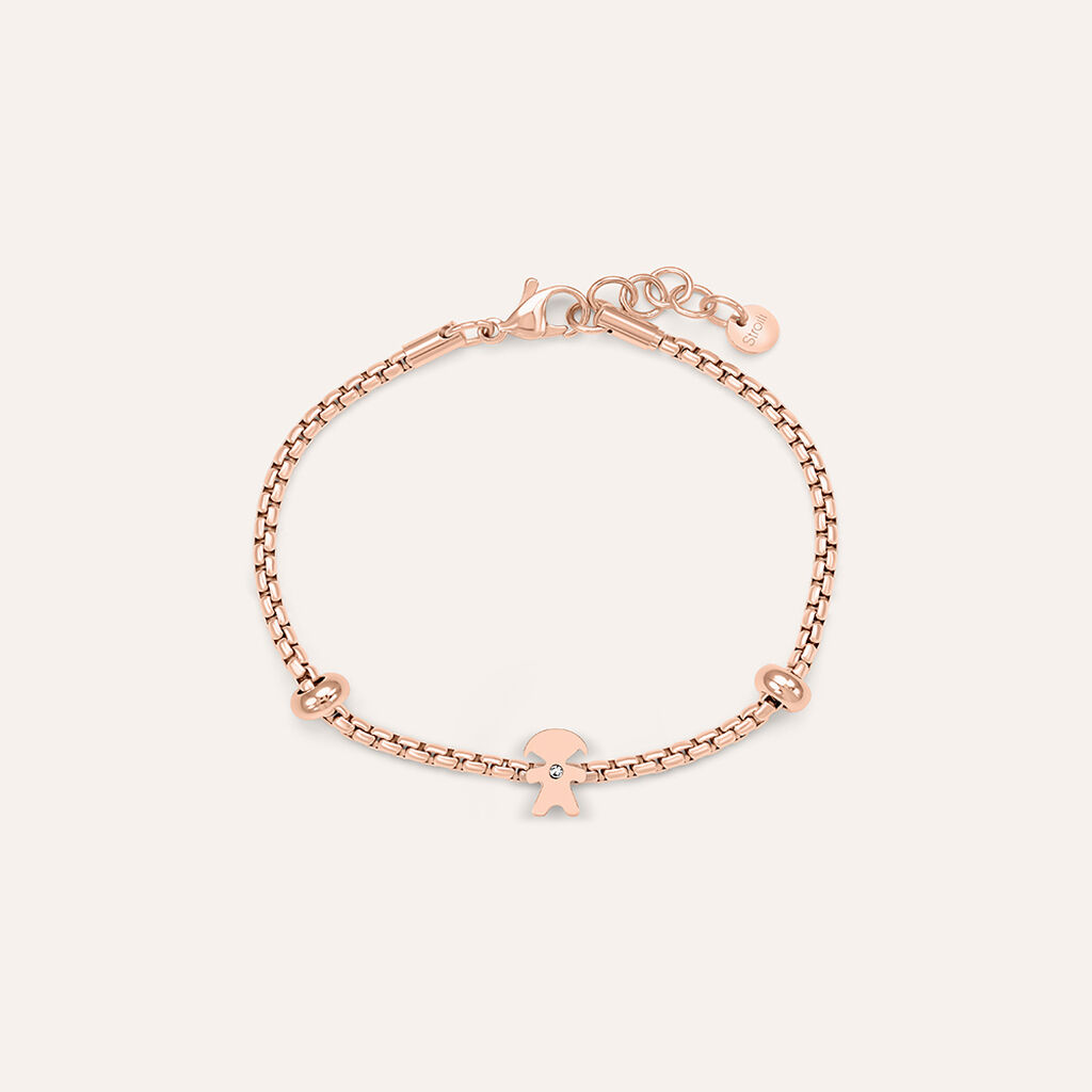 Bead Essential Code Acciaio Rosa Cristallo - Beads Donna | Stroili