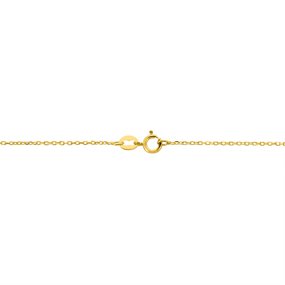 Orphelia Catenina Con Pendente Donna, Placcata Oro, 42 Cm, Eleganza Classica