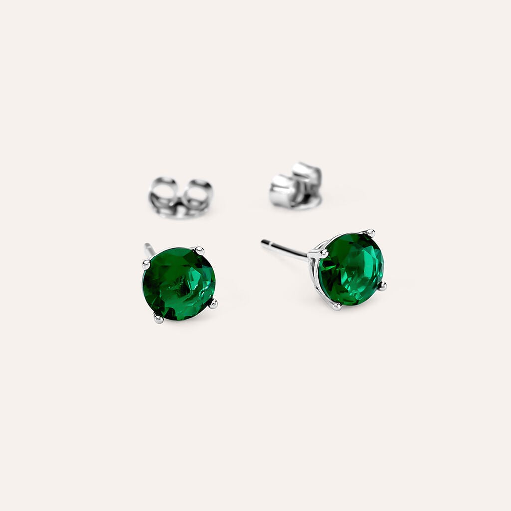 Orecchini Lobo Punto Luce Silver Rainbow Argento Rodiato Cubic Zirconia