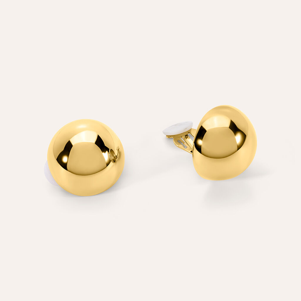 Orecchini Lobo Radiance Acciaio Dorato