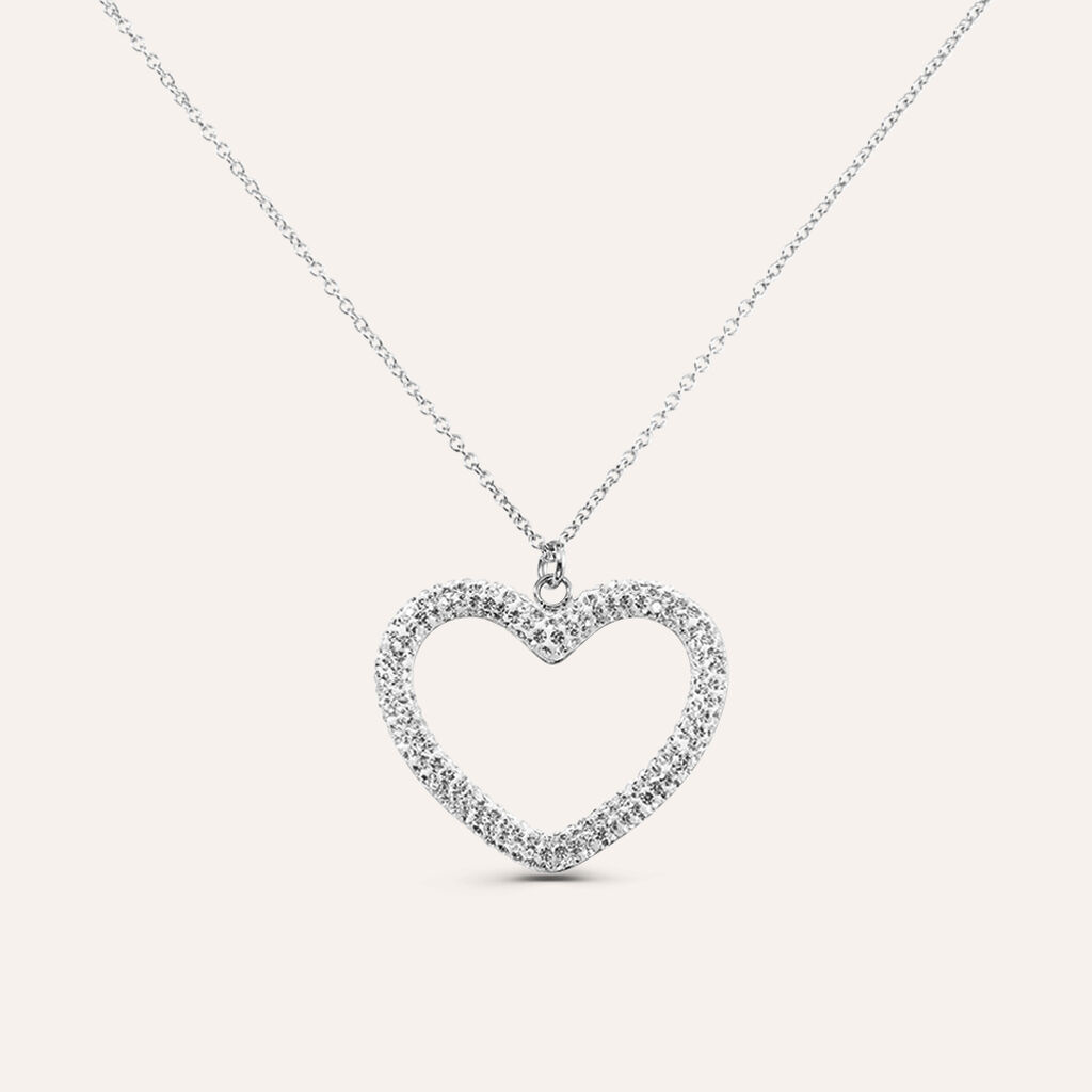Collana Aura Acciaio Cristallo