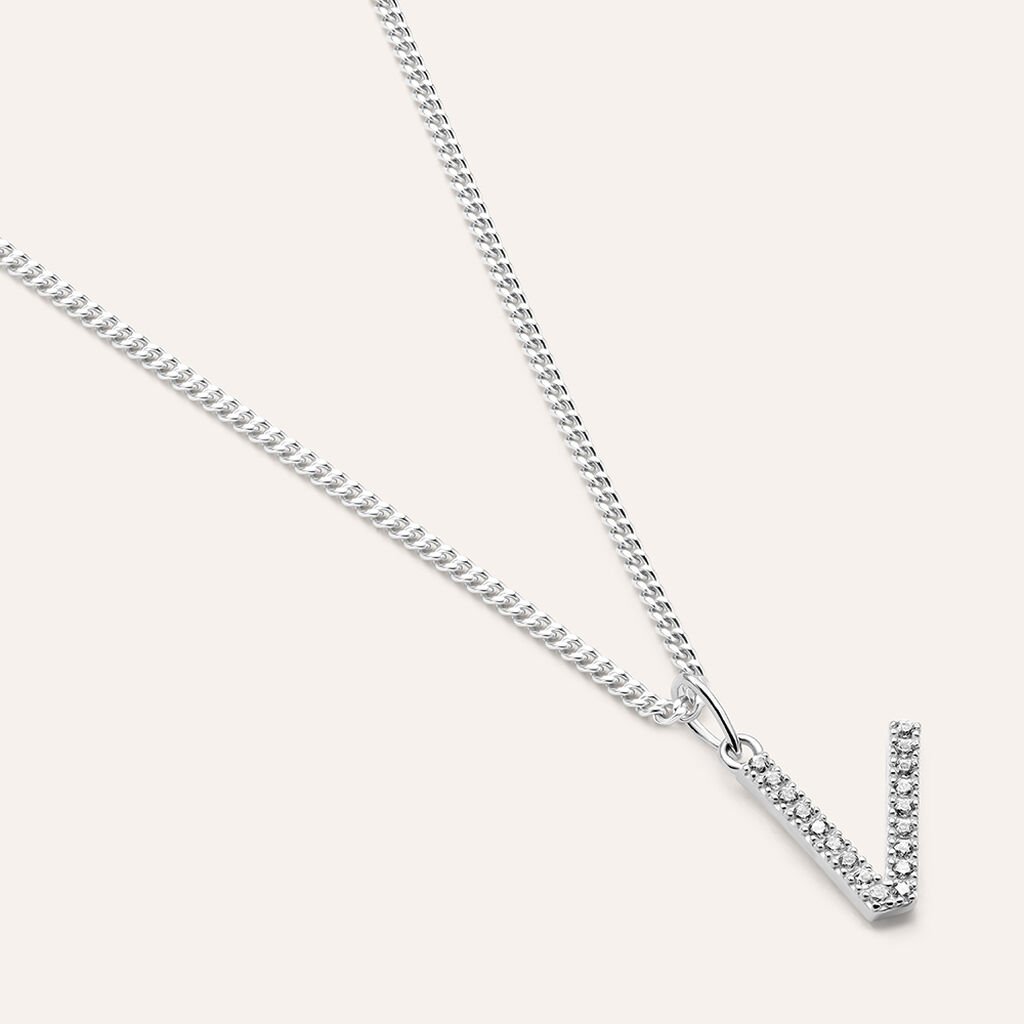 Pendente Poème Oro Bianco Cubic Zirconia