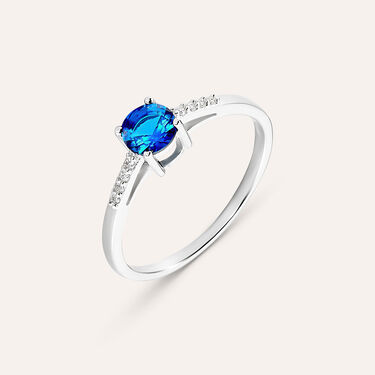 Anello Solitario Silver Rainbow Argento Rodiato Cubic Zirconia