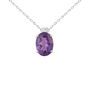 Collana Punto Luce Amélie Oro Bianco Ametista Cubic Zirconia