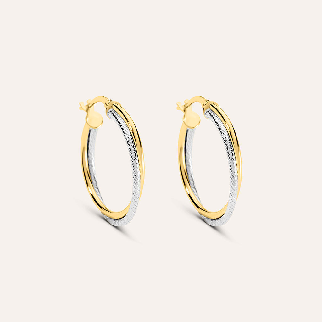 Orecchini A Cerchio Toujours Oro Bicolore