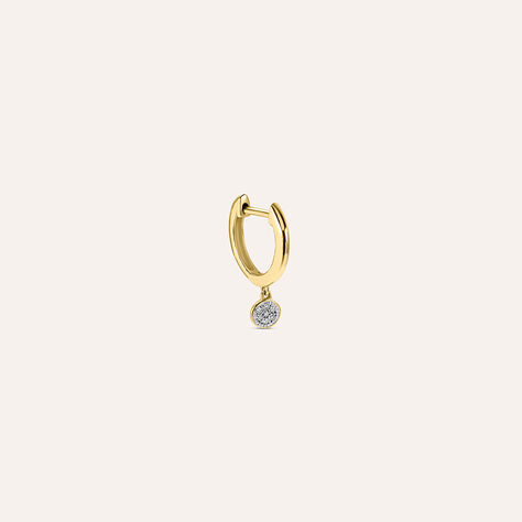 Mono Orecchino A Cerchio Sophia Oro Giallo Diamante - Mono Orecchino Donna | Stroili