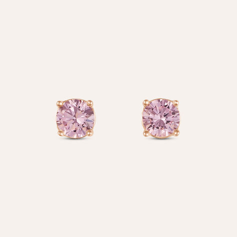 Orecchini Lobo Punto Luce Silver Rainbow Argento Rosa Cubic Zirconia - Orecchini a Lobo Donna | Stroili