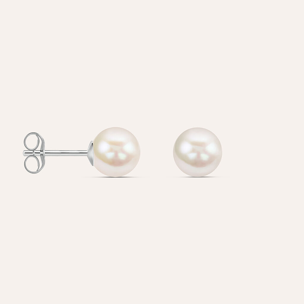 Orecchini Lobo Silver Pearls Argento Rodiato Perla sintentica - Orecchini a Lobo Donna | Stroili