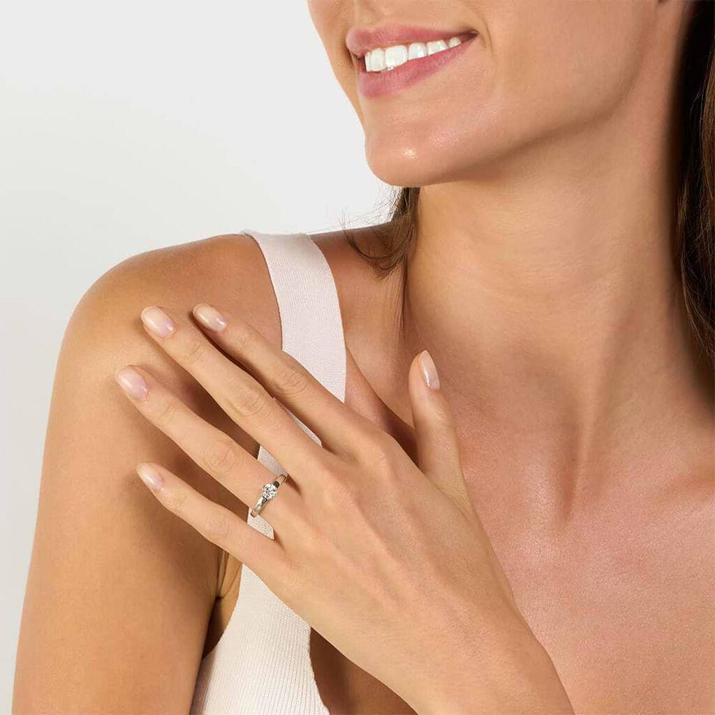Anello Solitario Diamade Oro Bianco Diamante Lab-Grown - Anelli con Pietre Donna | Stroili