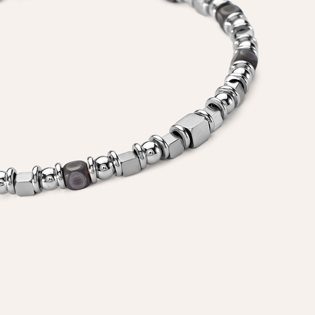 Bracciale Man Code Acciaio Ematite