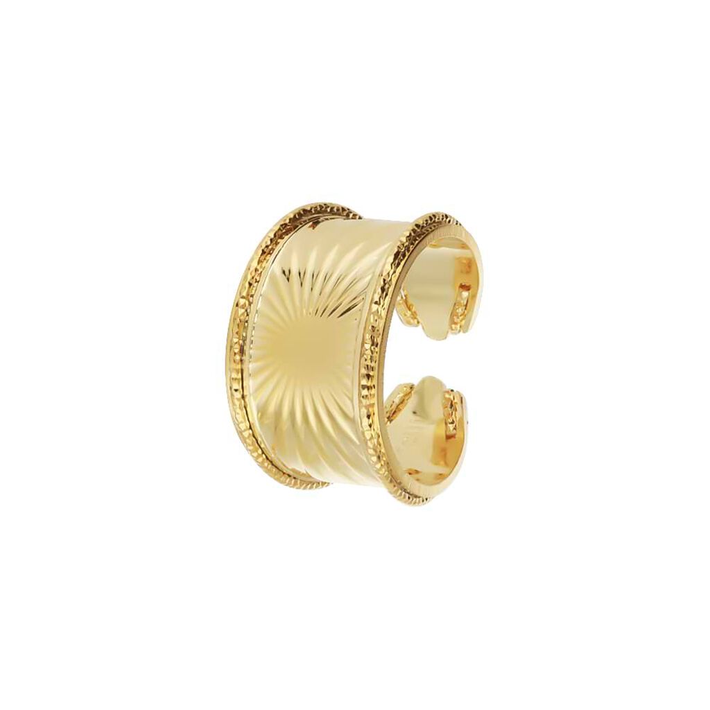 Anello raggi a fascia in bronzo dorato