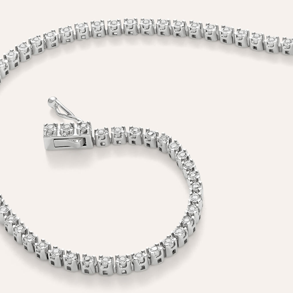 Bracciale Tennis Sophia Oro Bianco Diamante - Bracciali Tennis Donna | Stroili