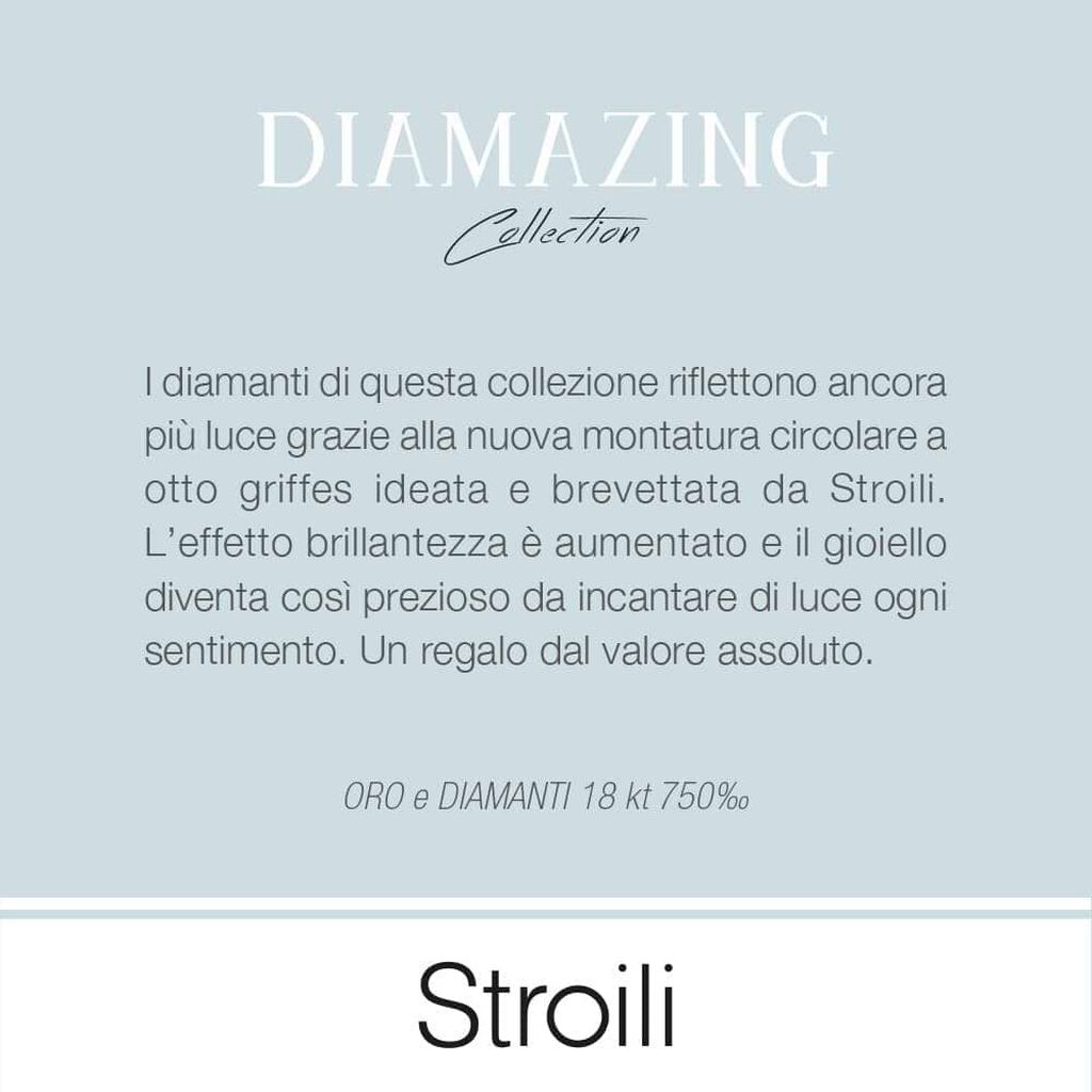 Anello Solitario Valentino In Oro Bianco Con Diamante 0,07 Ct - Anelli con Pietre Donna | Stroili