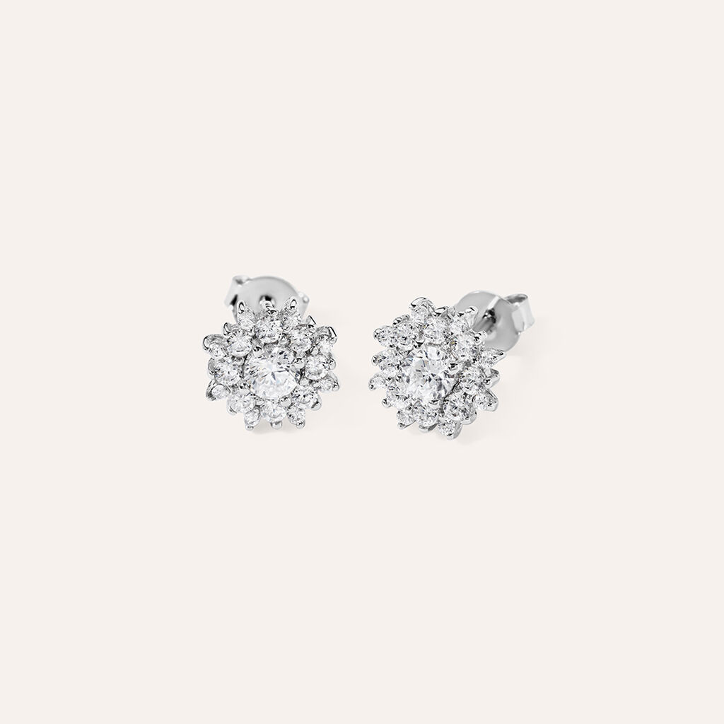 Orecchini Lobo Silver Elegance Argento Cubic Zirconia