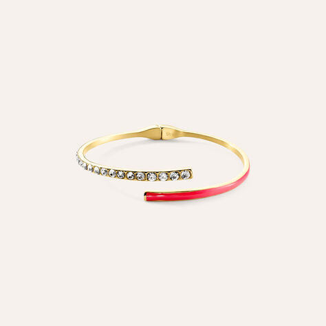 Bangle Lady Sweet Acciaio Dorato Cristallo - Bracciali Rigidi Donna | Stroili