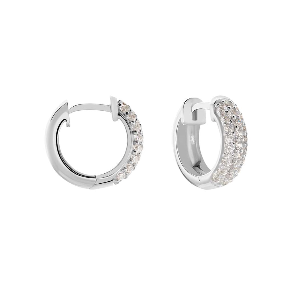 Orecchini A Cerchio Silver Shine Argento Rodiato Cubic Zirconia - Orecchini a Cerchio Donna | Stroili