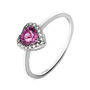 Anello Solitario Jasmine Oro Bianco Rodolite Diamante
