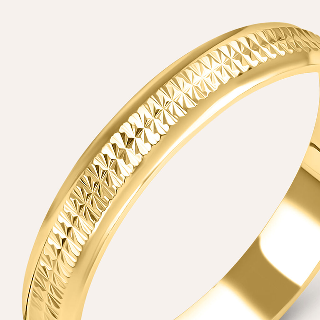 Fede Classica Diamantata 3.3 mm Oro Giallo