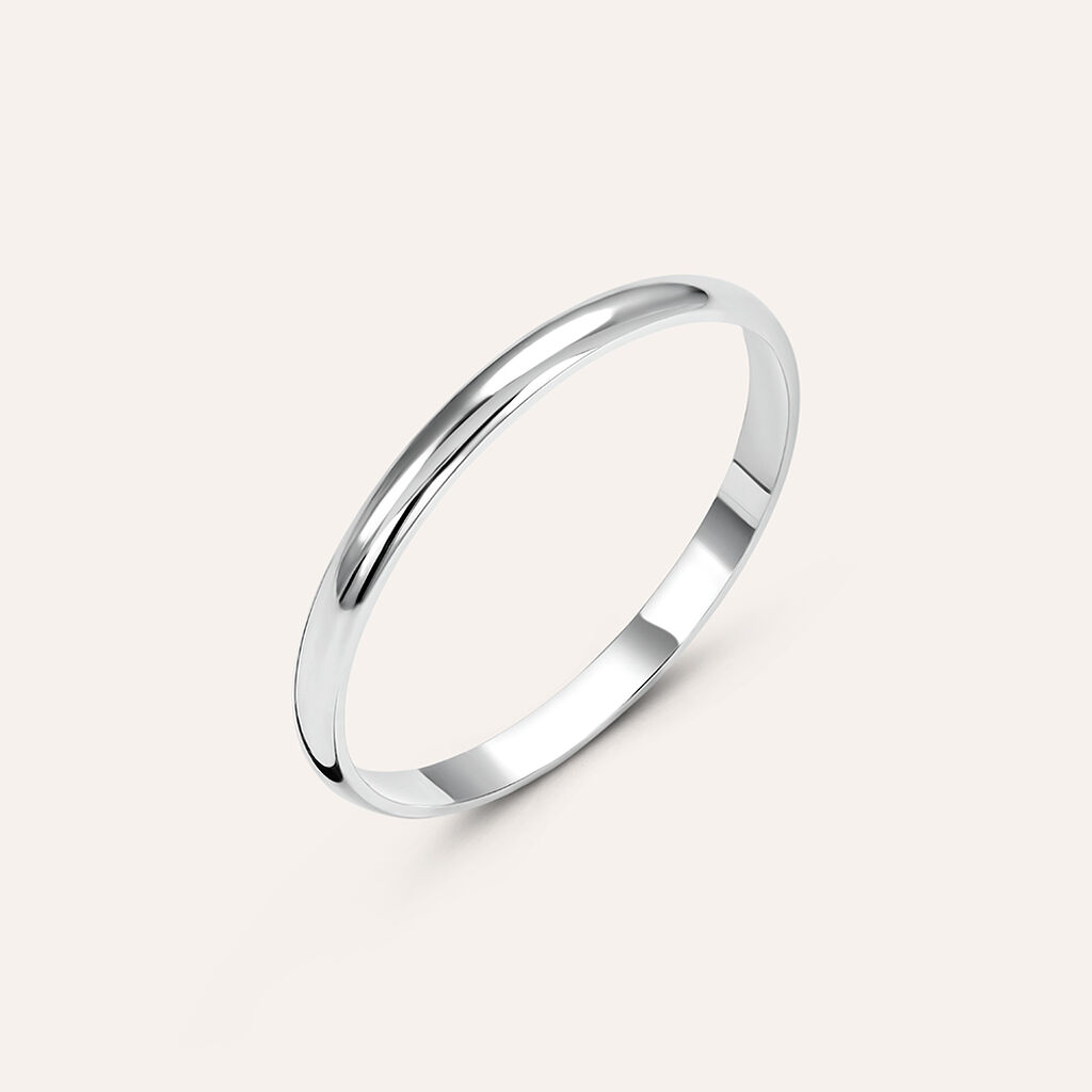 Fede Fermanello 1.95 mm Oro Bianco - Anelli con Incisione Donna | Stroili