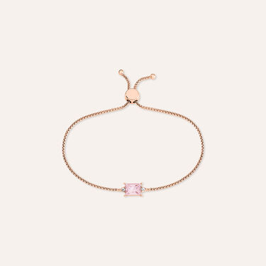 Bracciale Punto Luce Violet Ottone Rosa Cristallo