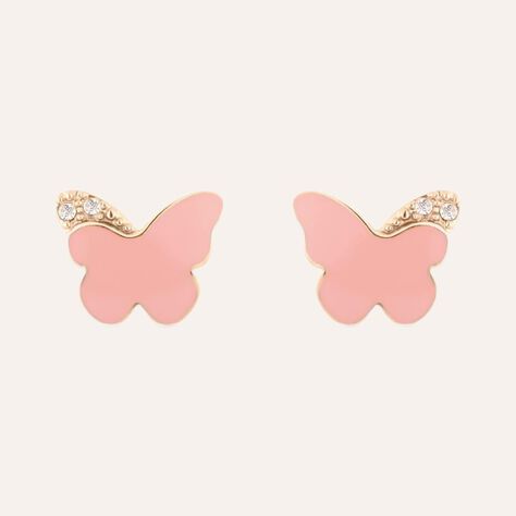 Orecchini Lobo Lady Sweet Acciaio Rosa Cristallo - Orecchini a Lobo Donna | Stroili