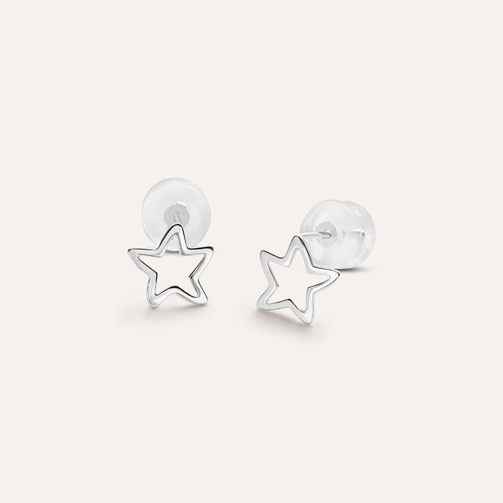 Orecchini Lobo Bon Ton Oro Bianco - Orecchini a Lobo Donna | Stroili