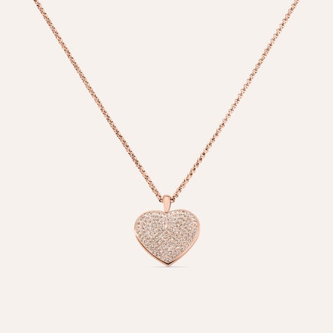 Collana Aura Acciaio Rosa Cristallo - Collane Donna | Stroili