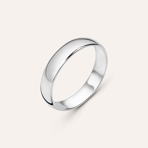 Fede Mantovana 4.5 mm Oro Bianco - Anelli con Incisione Unisex | Stroili