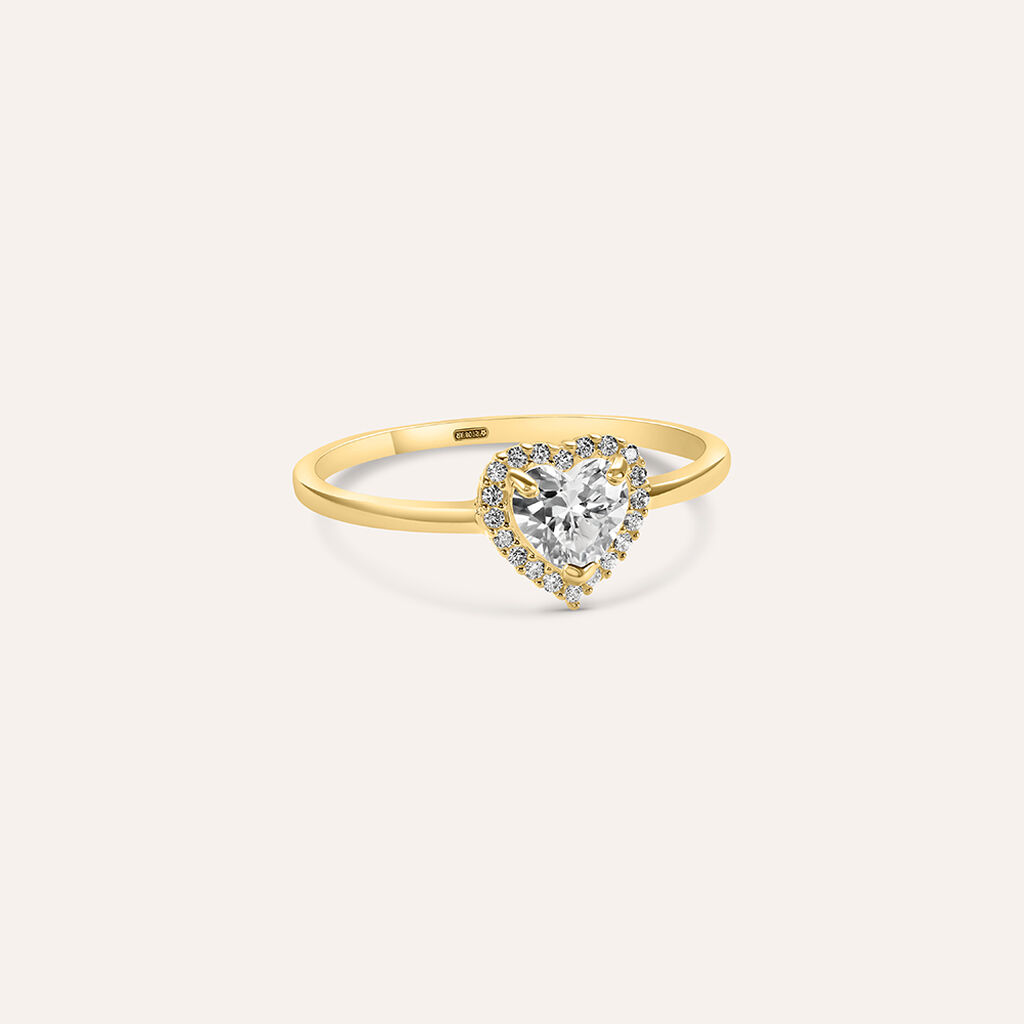 Anello Solitario Claire Oro Giallo Cubic Zirconia