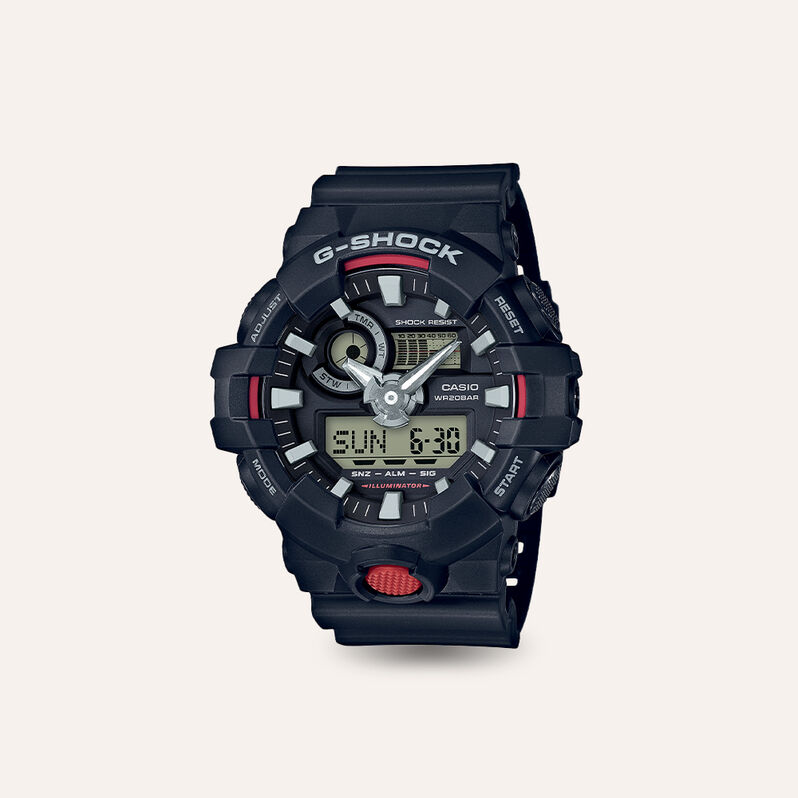 Orologio Cronografo Uomo Casio G-Shock quadrante nero GA-700-1AER-RE21 - Orologi Sportivi Uomo | Stroili