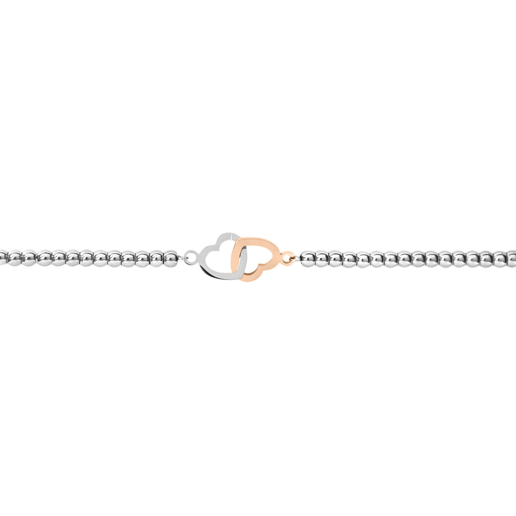 Bracciale Lady Chic Acciaio Bicolore Bianco / Rosa - Bracciali Love Donna | Stroili